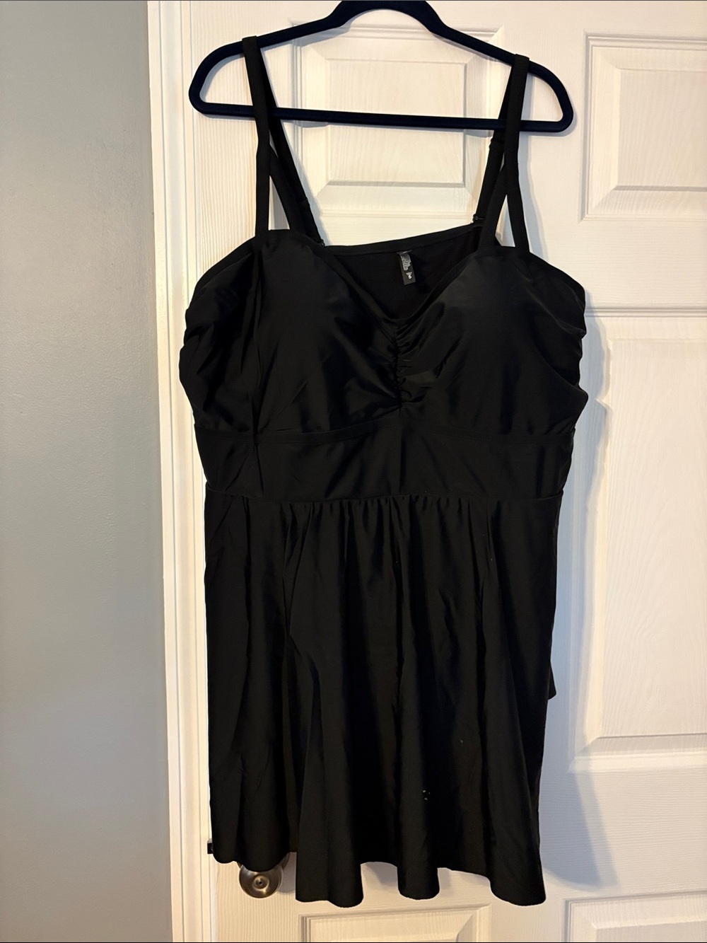 torrid Black Ruched Bust swim dress